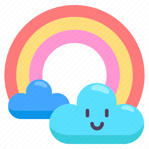 Rainbow, weather, sky, nature, art, meteorology, cloudy rain icon - Download on Iconfinder
