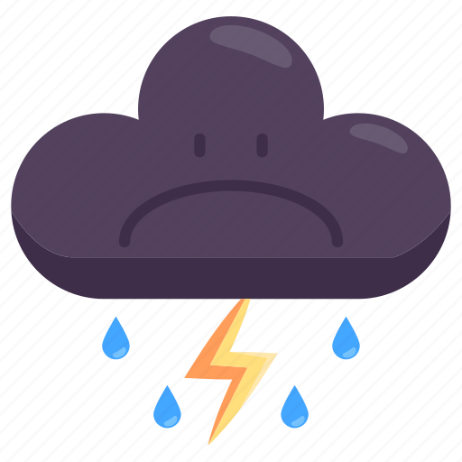 Thunderstorm, weather, sky, nature, art, meteorology, cloudy rain icon - Download on Iconfinder