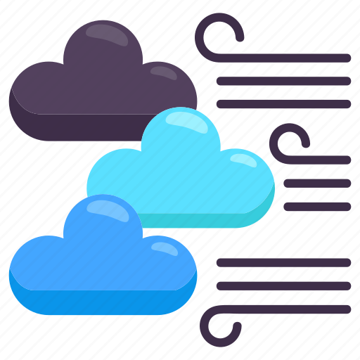 Windy, weather, sky, nature, art, meteorology, cloudy rain icon - Download on Iconfinder