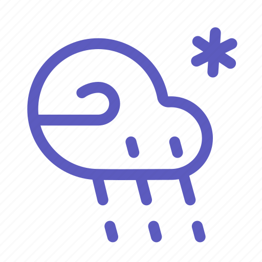 Weather, snow, rain, forecast, climate, snowflake icon - Download on Iconfinder
