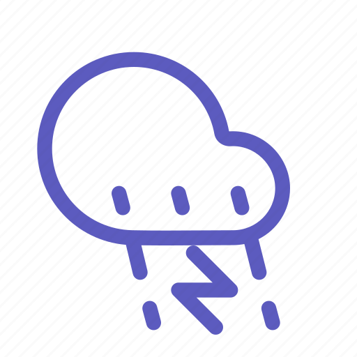 Weather, storm, thunder, lightning, rain, power icon - Download on Iconfinder