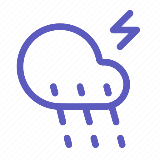 Weather, storm, climate, forecast, rain, thunder icon - Download on Iconfinder