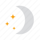 moon, night, star, weather