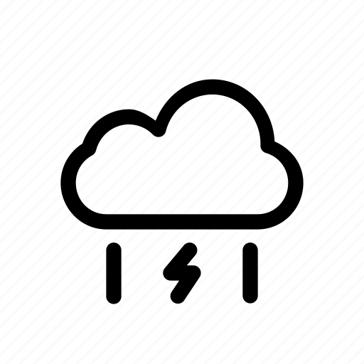 Forecast, rain, thunder, weather icon - Download on Iconfinder