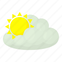 cartoon, glare, logo, object, sun, sunshine, weather
