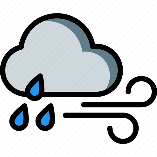 Cloud, rain, weather, wind, windy icon - Download on Iconfinder