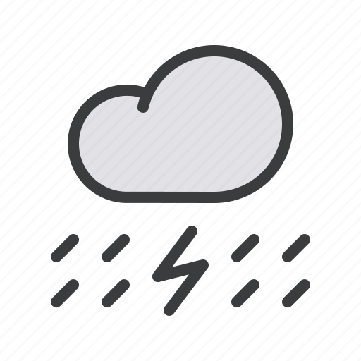 Cloud, cloudy, forecast, lightning, rain, rainfall, thunder icon - Download on Iconfinder