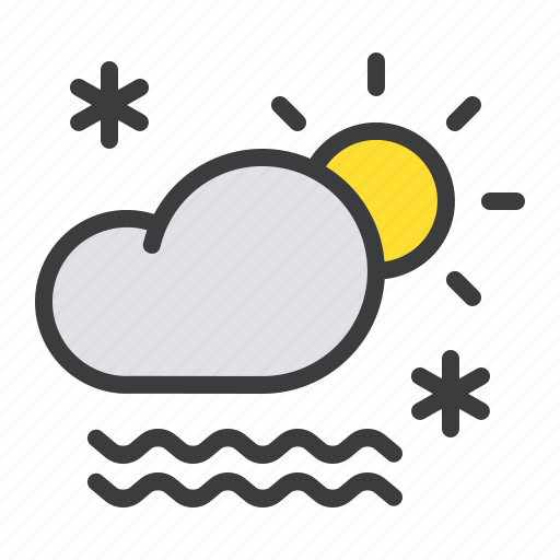 Cloud, daytime, fog, frost, mist, snow, sun icon - Download on Iconfinder