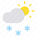 cloud, daytime, forecast, snow, snowfall, sun, weather