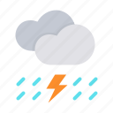 cloud, forecast, lightning, rain, rainfall, thunder, weather