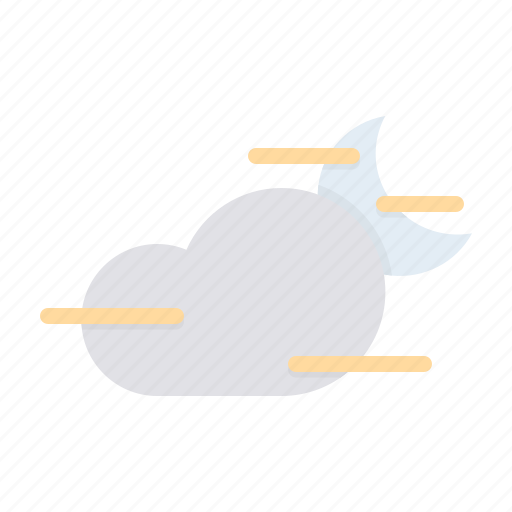Cloud, cloudy, fog, foggy, mist, moon, night icon - Download on Iconfinder