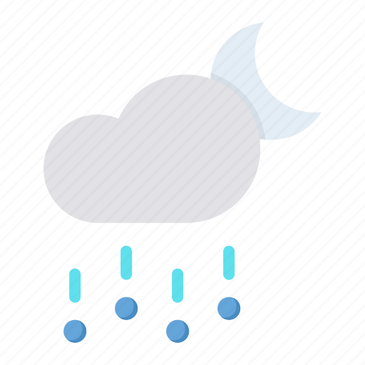 Cloud, forecast, hail, moon, night, rain, stone icon - Download on Iconfinder