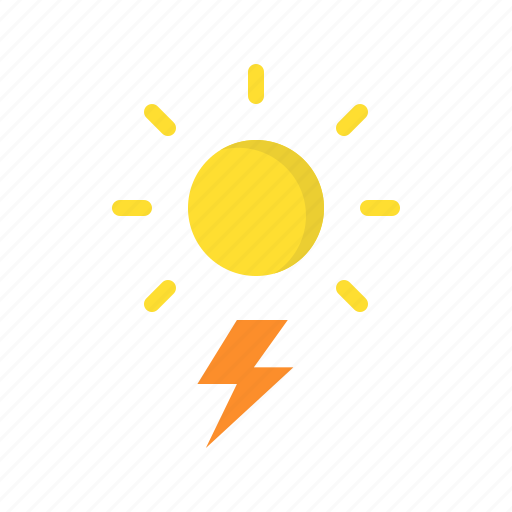 Day, daytime, forecast, lightning, storm, sun, thunder icon - Download on Iconfinder