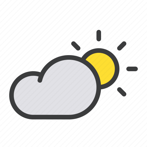 Cloud, cloudy, day, daytime, forecast, sun, weather icon - Download on Iconfinder