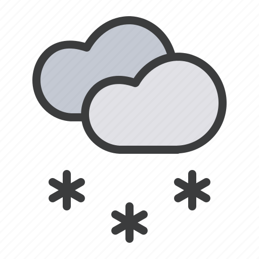 Cloud, cloudy, forecast, snow, snowfall, waether, winter icon - Download on Iconfinder