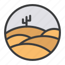 cactus, desert, dunes, landscape, sand