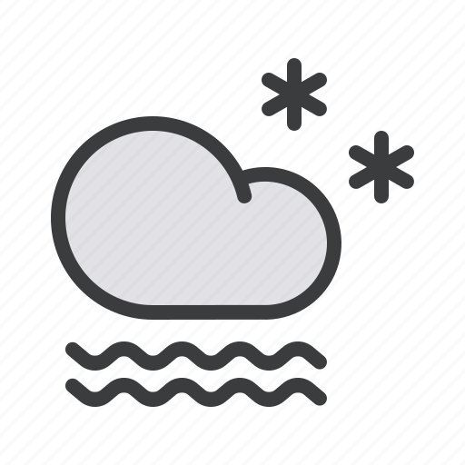 Cloud, cloudy, fog, forecast, frost, mist, snow icon - Download on Iconfinder