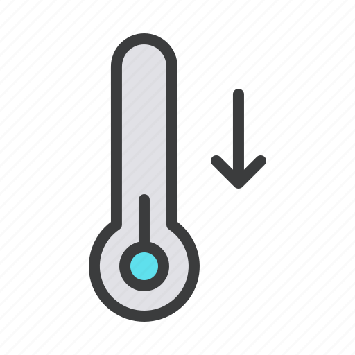 Cold, decline, decrease, fall, lower, temperature, thermometer icon - Download on Iconfinder