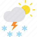 cloud, day, daytime, forecast, snow, storm, sun
