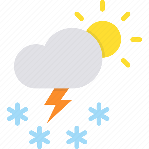 Cloud, day, daytime, forecast, snow, storm, sun icon - Download on Iconfinder