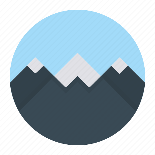 Hills, landscape, mountain, scenery, snow, tourism, vacation icon - Download on Iconfinder