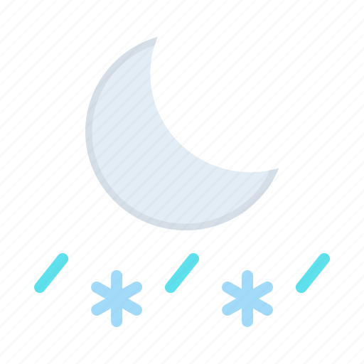 Forecast, moon, night, rain, rainfall, sleet, snow icon - Download on Iconfinder