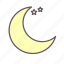 night, moon, weather, clear 