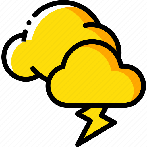 Clouds, lightning, strom, weather icon - Download on Iconfinder