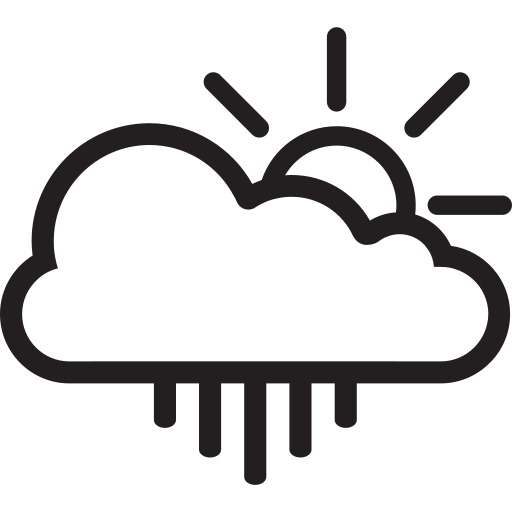 Cloud, cloudy, daylight, forecast, rain, sun, weather icon - Free download