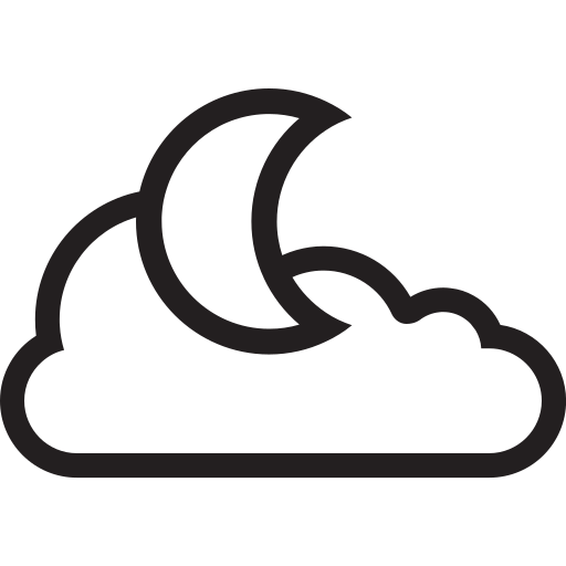 Cloud, cloudy, forecast, moon, night, weather icon - Free download