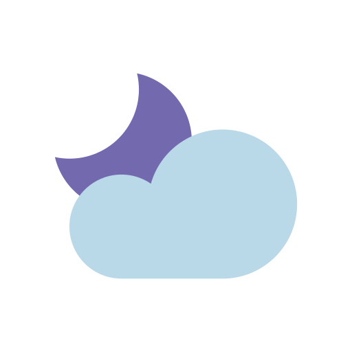 Cloudy, moon, night, cloud, weather icon - Free download