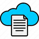 cloud, document, file, sheet