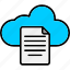 cloud, document, file, sheet 