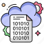 cloud binary data, binary code, binary document, binary doc, cloud binary file 