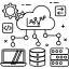 cloud, transmission, database, databank, graph, data 
