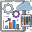 cloud, analytics, monthly, report, annual, audit, graph, progress 