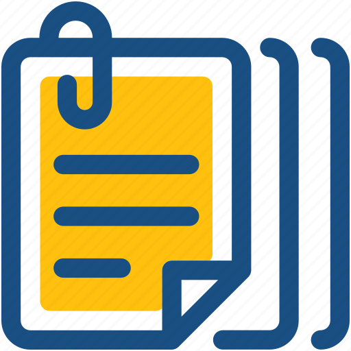 Attached document, attachment, document, file attachment, paperclip icon - Download on Iconfinder