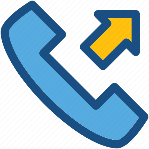 Calling, landline, outgoing call, phone call, receiver icon - Download on Iconfinder