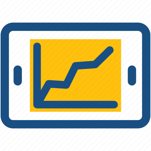 Analytics, graph, mobile graph, mobile phone, online graph icon - Download on Iconfinder