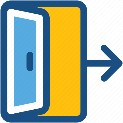 Door, exit, home door, logout, opened door, out icon - Download on Iconfinder