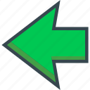 arrow, back, direction, left, orientation, previous