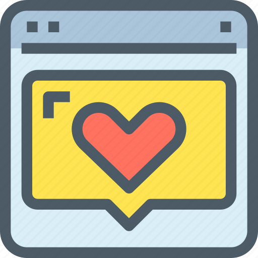 Browser, communication, interface, internet, love, social, web icon - Download on Iconfinder