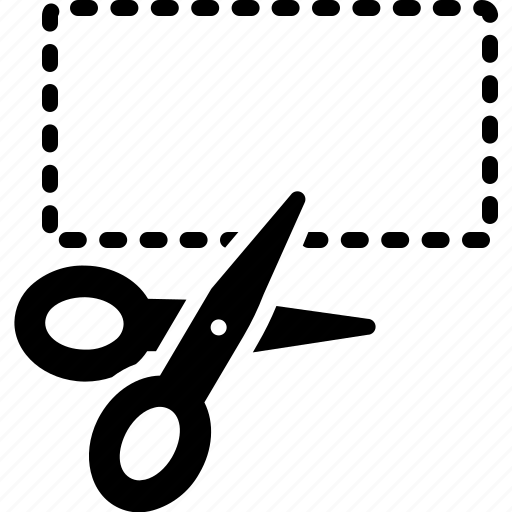 Cutting edge, cutting, scissor, rectangle shape, dotted line, margin, tool icon - Download on Iconfinder