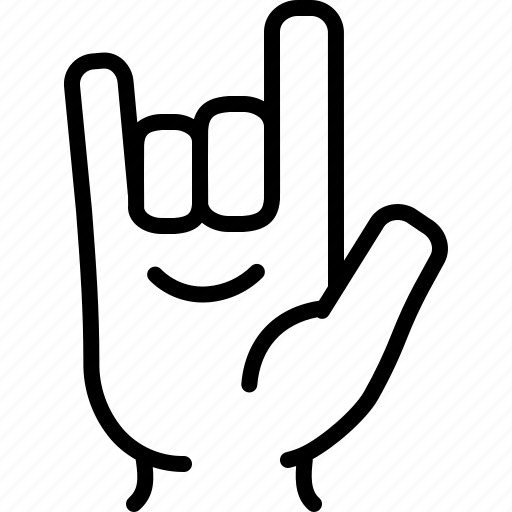 Finger, middle, little, thumb, hand, palm, rocknroll icon - Download on Iconfinder