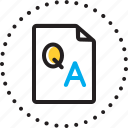 qa, question, answer, solution, problem, response, reply