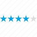 four, rating, star, web