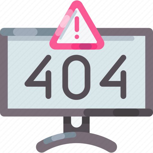 404, error, webpage, page, monitor, warning, alert icon - Download on Iconfinder