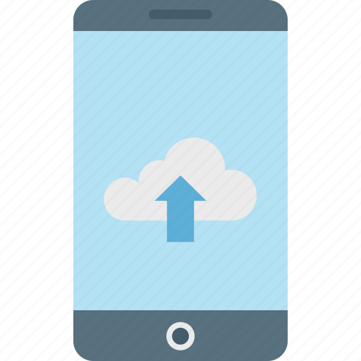 Mobile upload, upload, smartphone, cloud, arrow icon - Download on Iconfinder