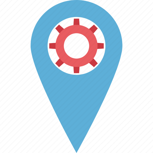 Map setting, location setting, location pin, gps, cog icon - Download on Iconfinder