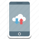 mobile download, download, smartphone, cloud, arrow